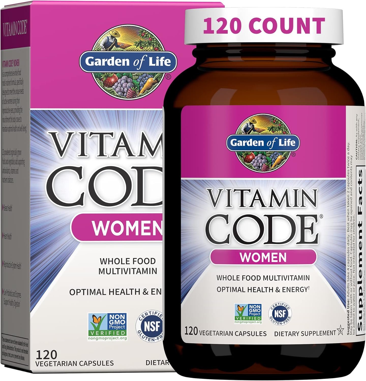 garden of life men's & women's multivitamins, vitamin code 50 & wiser men 120 capsules and vitamin code women's multi 120 capsules garden of life men's & women's multivitamins, vitamin code 50 & wiser men 120 capsules and vitamin code women's multi 120 capsules