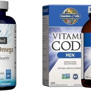 garden of life dr. formulated advanced omega fish oil & multivitamin for men vitamin code men's raw whole food vitamin supplement with probiotics, vegetarian, 240 capsules