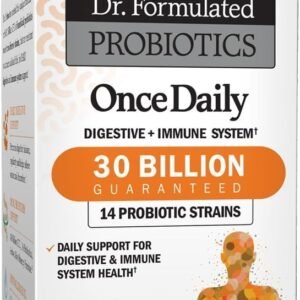 garden of life dr. formulated probiotics once daily acidophilus probiotic with daily support for digestive and immune health gluten free, dairy free, soy free probiotics, 30 vegetarian capsules