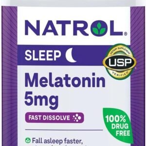 natrol melatonin 5 mg, 250 fast dissolve tablets strawberry flavor