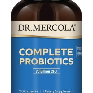 dr. mercola complete probiotics 70 billion cfu supports immune, digestive & gut health features 10 strains shelf stable gmo free, gluten free & soy free 90 capsules (90 servings)