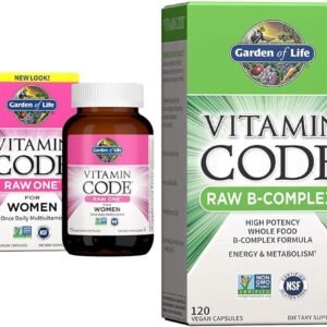 garden of life vitamin code raw one once daily multivitamin capsules & vitamin b complex vitamin code raw b complex 120 vegan capsules