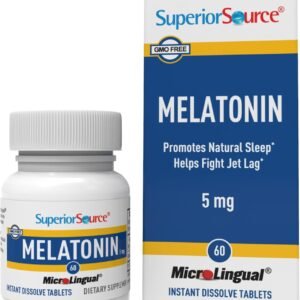 superior source melatonin 5 mg healthy sleep support supplement for adults melatonin formula with chamomile aids relaxation & restful sleep 60 sublingual dissolving tablets