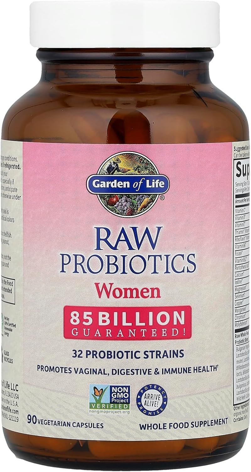 garden of life raw probiotics for women 85 billion cfu probiotic for vaginal probiotics with vitamins, minerals, enzymes 90 capsules, womens probiotic supplement for digestive and immune health garden of life raw probiotics for women 85 billion cfu probiotic for vaginal probiotics with vitamins, minerals, enzymes 90 capsules, womens probiotic supplement for digestive and immune health