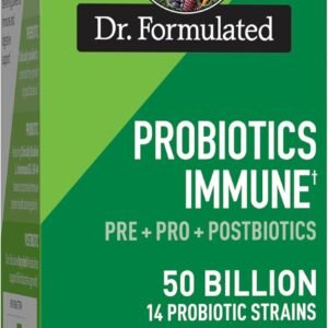 garden of life dr. formulated pre, post & probiotics immune support with prebiotics & postbiotics – 50 billion cfu, gut & digestive health support, zinc & vitamin d3, vegan, 30 day supply