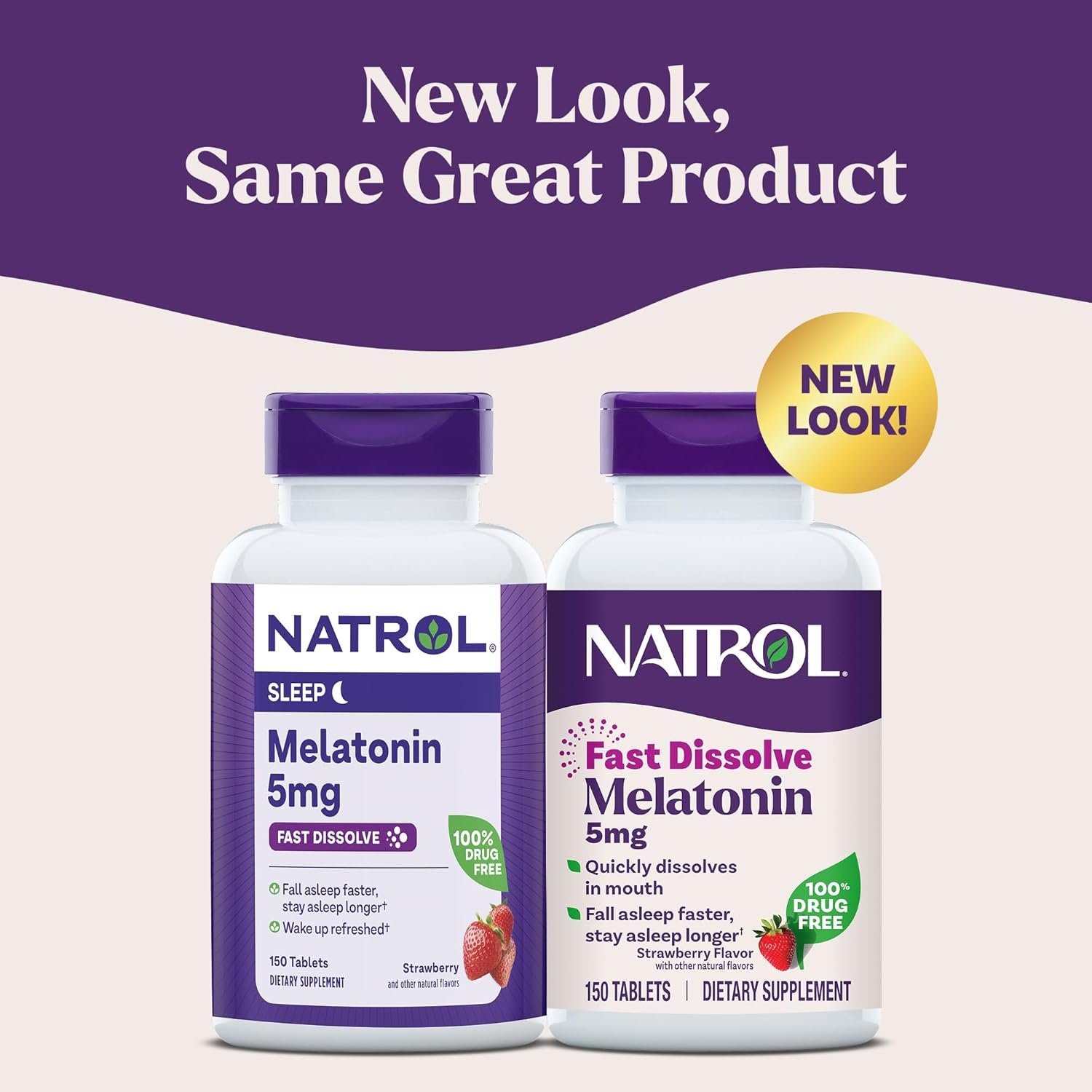 natrol melatonin 5mg fast dissolve tablets, sleep support supplements for adults, strawberry flavor, 150 tablets, up to 150 day supply natrol melatonin 5mg fast dissolve tablets, sleep support supplements for adults, strawberry flavor, 150 tablets, up to 150 day supply