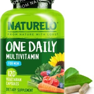 naturelo mens multivitamins one daily multivitamin for men with vitamins, minerals & organic whole foods, boost energy & health, non gmo, 120 vegetarian capsules