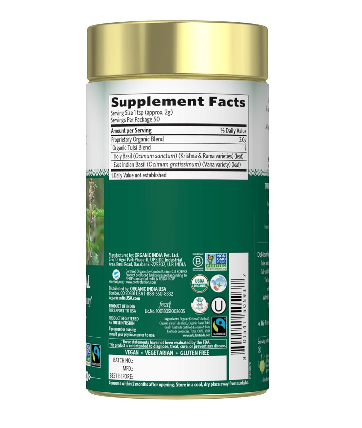 organic india tulsi original herbal tea loose leaf holy basil and african basil calming and stress relief tea, immune support, usda certified organic, non gmo, caffeine free 3.5 oz canister organic india tulsi original herbal tea loose leaf holy basil and african basil calming and stress relief tea, immune support, usda certified organic, non gmo, caffeine free 3.5 oz canister