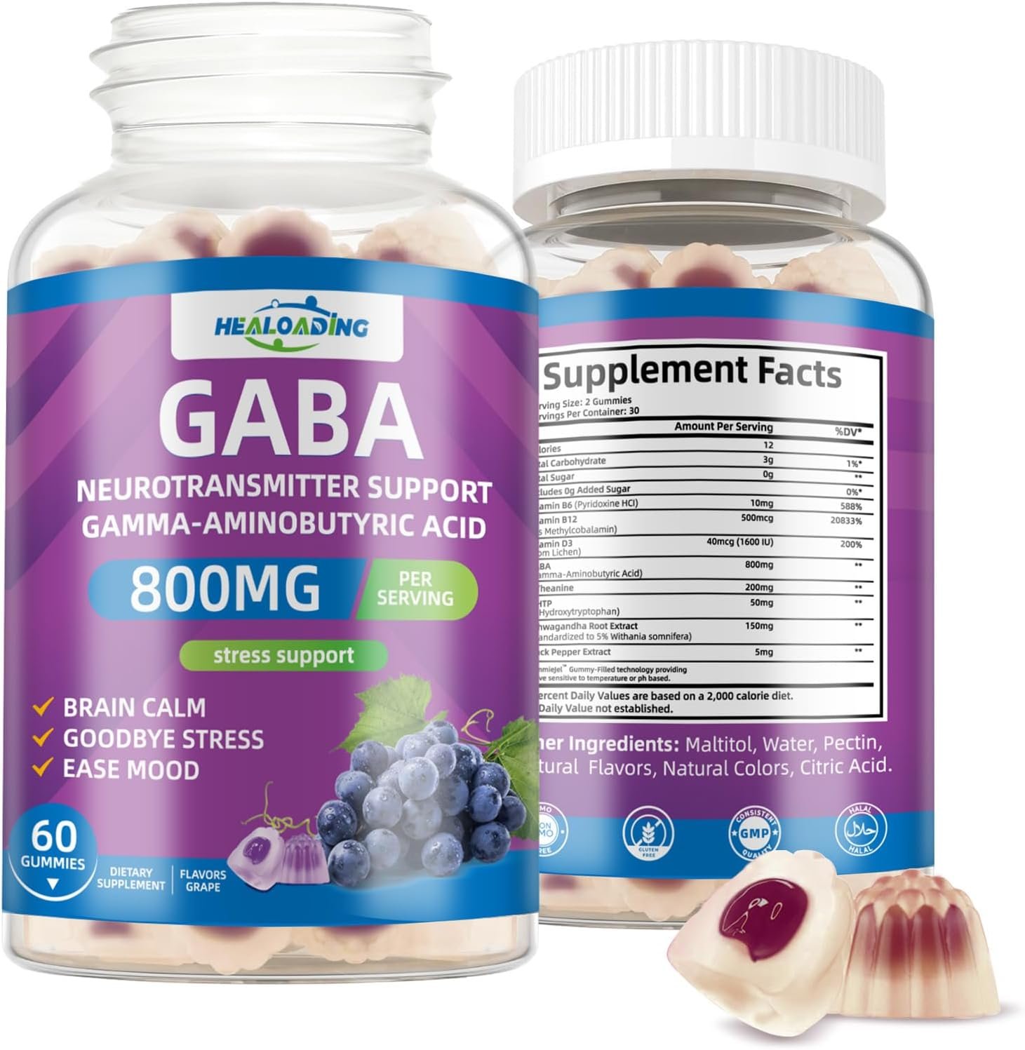 gaba gummies supplement for nighttime relaxation: calm support with l theanine, 5 htp, vitamin d3, b12 & ashwagandha stress relief, brain support & mood balance 60 gummies 30 day supply gaba gummies supplement for nighttime relaxation: calm support with l theanine, 5 htp, vitamin d3, b12 & ashwagandha stress relief, brain support & mood balance 60 gummies 30 day supply