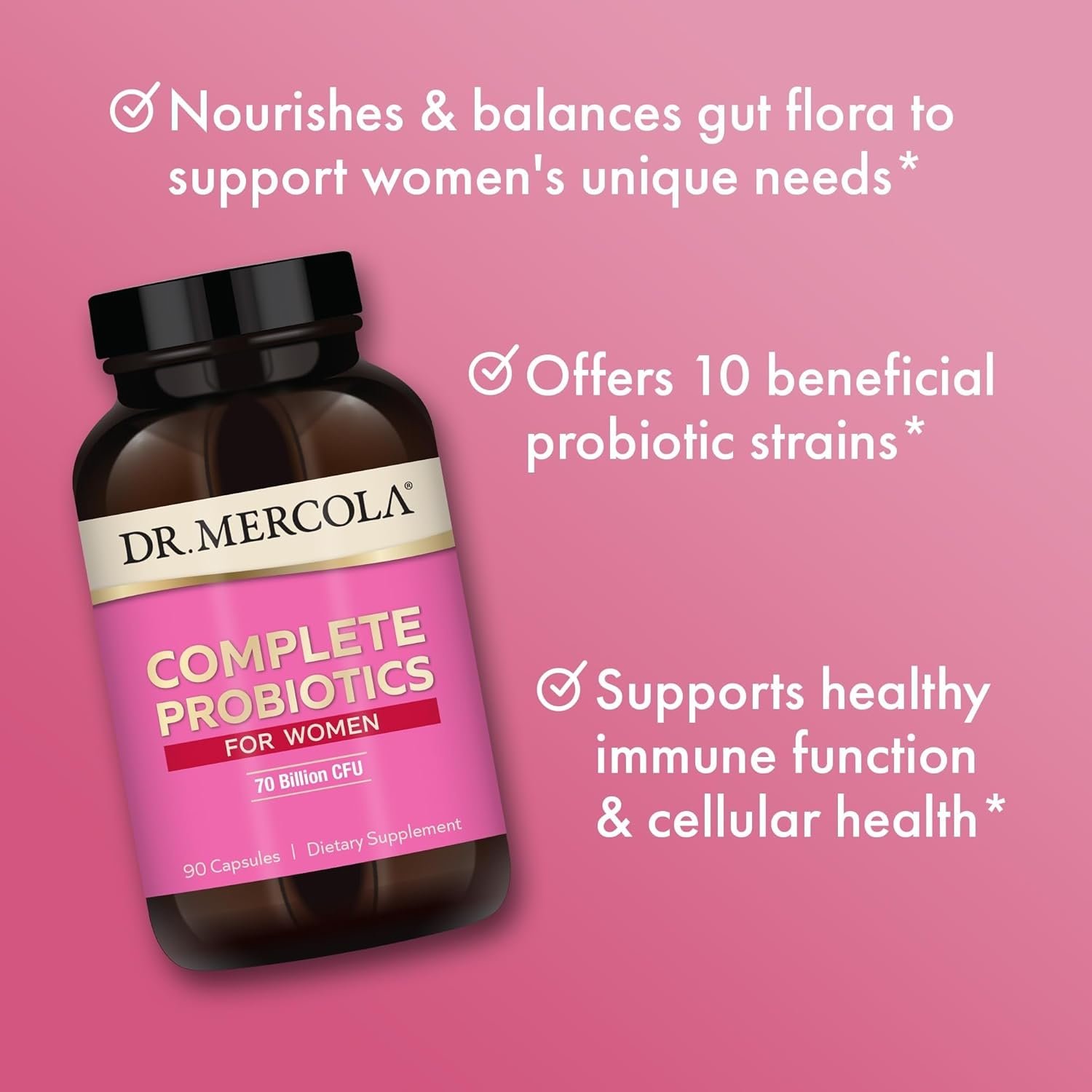 dr. mercola complete probiotics for women supports gut, vaginal & immune health contains lactobacillus strains non gmo, gluten free & soy free 90 capsules (90 servings) dr. mercola complete probiotics for women supports gut, vaginal & immune health contains lactobacillus strains non gmo, gluten free & soy free 90 capsules (90 servings)