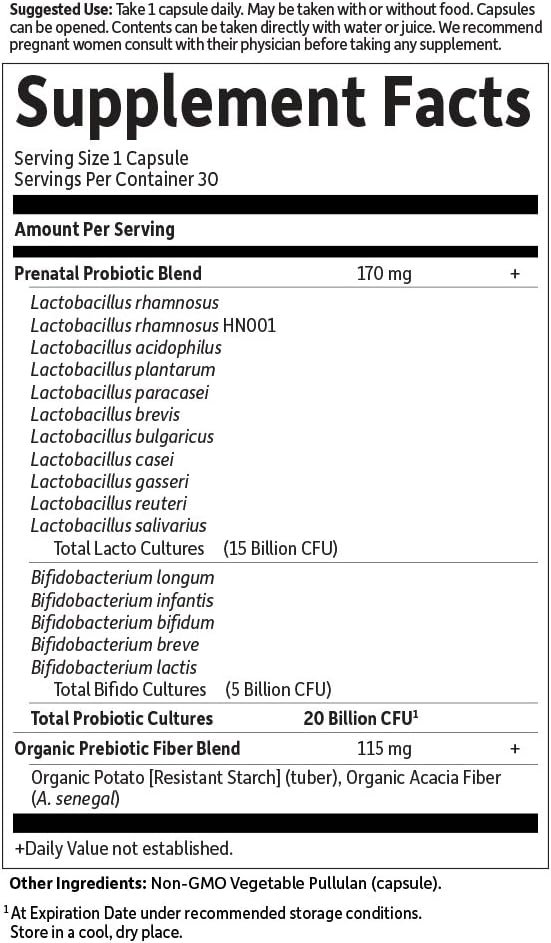 garden of life dr. formulated probiotics once daily prenatal acidophilus and bifidobacteria probiotic support for mom and baby – shelf stable gluten, dairy, and soy free 30 vegetarian capsules garden of life dr. formulated probiotics once daily prenatal acidophilus and bifidobacteria probiotic support for mom and baby – shelf stable gluten, dairy, and soy free 30 vegetarian capsules
