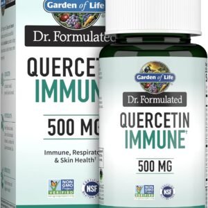garden of life quercetin once daily immune system support supplement with vitamin c, d & probiotics – dr formulated – immune health, respiratory and skin health, gluten free, non gmo – 30 tablets