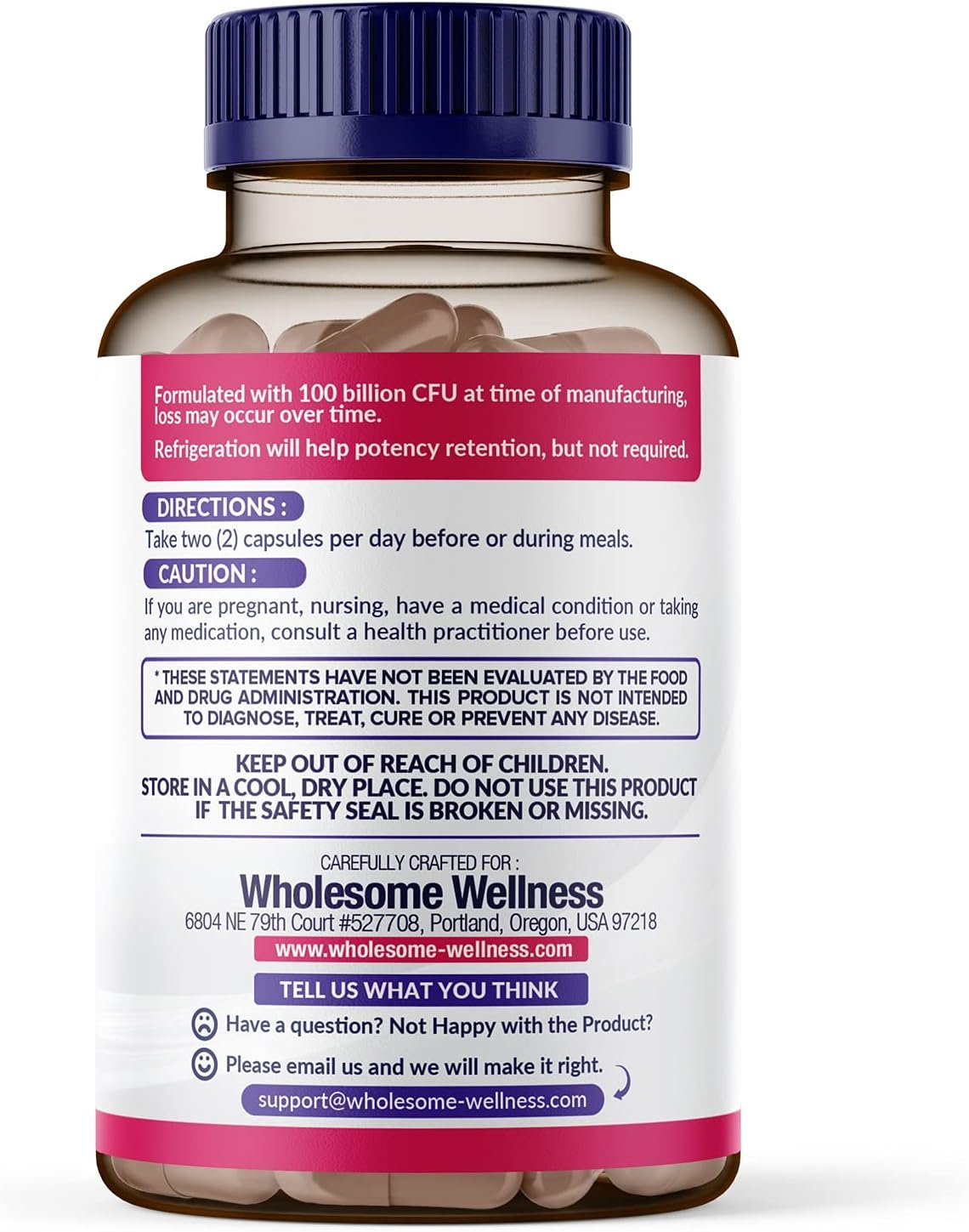 wholesome wellness dr. formulated raw probiotics for women 100 billion cfus capsules with prebiotics, digestive enzymes, approved for adults, shelf stable supplement wholesome wellness dr. formulated raw probiotics for women 100 billion cfus capsules with prebiotics, digestive enzymes, approved for adults, shelf stable supplement