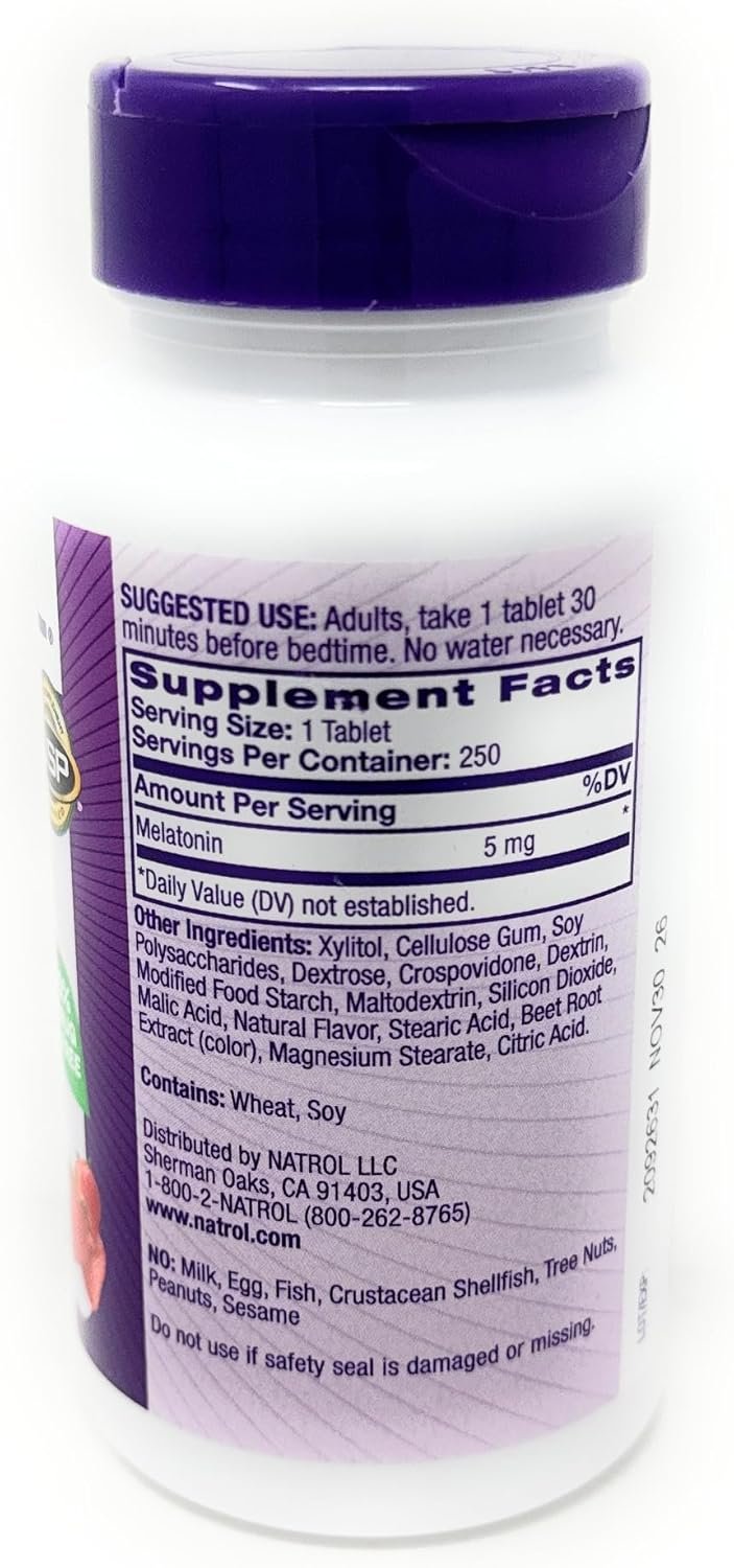 natrol melatonin 5 mg, 250 fast dissolve tablets strawberry flavor natrol melatonin 5 mg, 250 fast dissolve tablets strawberry flavor