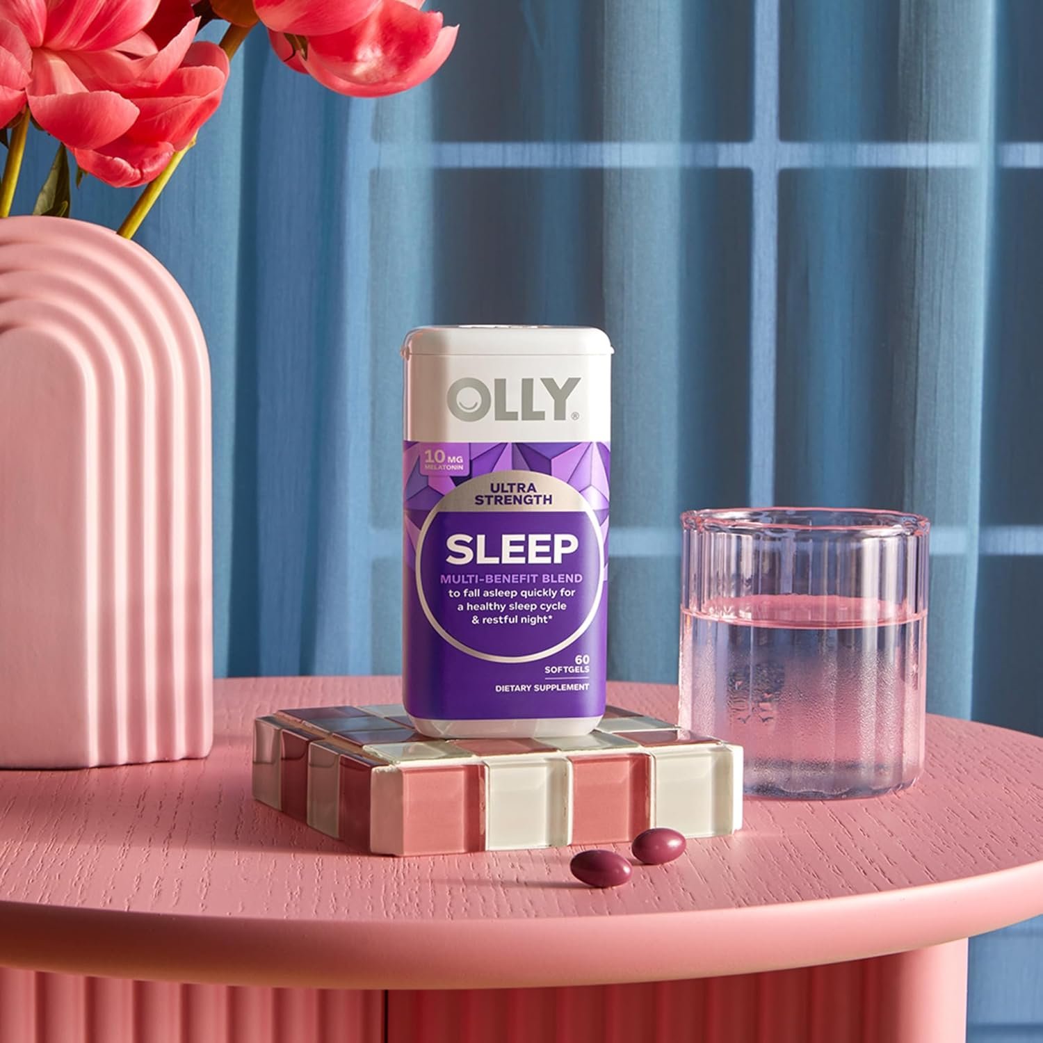 olly ultra strength sleep softgels, 10mg melatonin, l theanine, chamomile, magnesium, lemon balm, supports deep restful sleep, nighttime sleep aid, non habit forming 60 count olly ultra strength sleep softgels, 10mg melatonin, l theanine, chamomile, magnesium, lemon balm, supports deep restful sleep, nighttime sleep aid, non habit forming 60 count