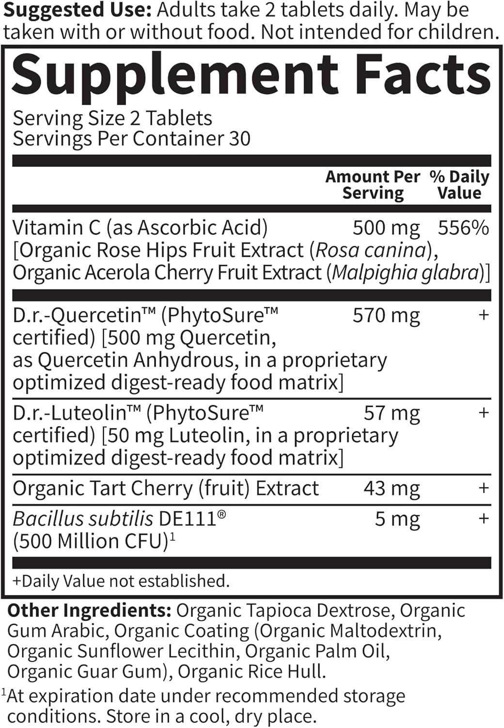 garden of life quercetin once daily immune system support supplement with vitamin c, d & probiotics – dr formulated – immune health, respiratory and skin health, gluten free, non gmo – 30 tablets garden of life quercetin once daily immune system support supplement with vitamin c, d & probiotics – dr formulated – immune health, respiratory and skin health, gluten free, non gmo – 30 tablets
