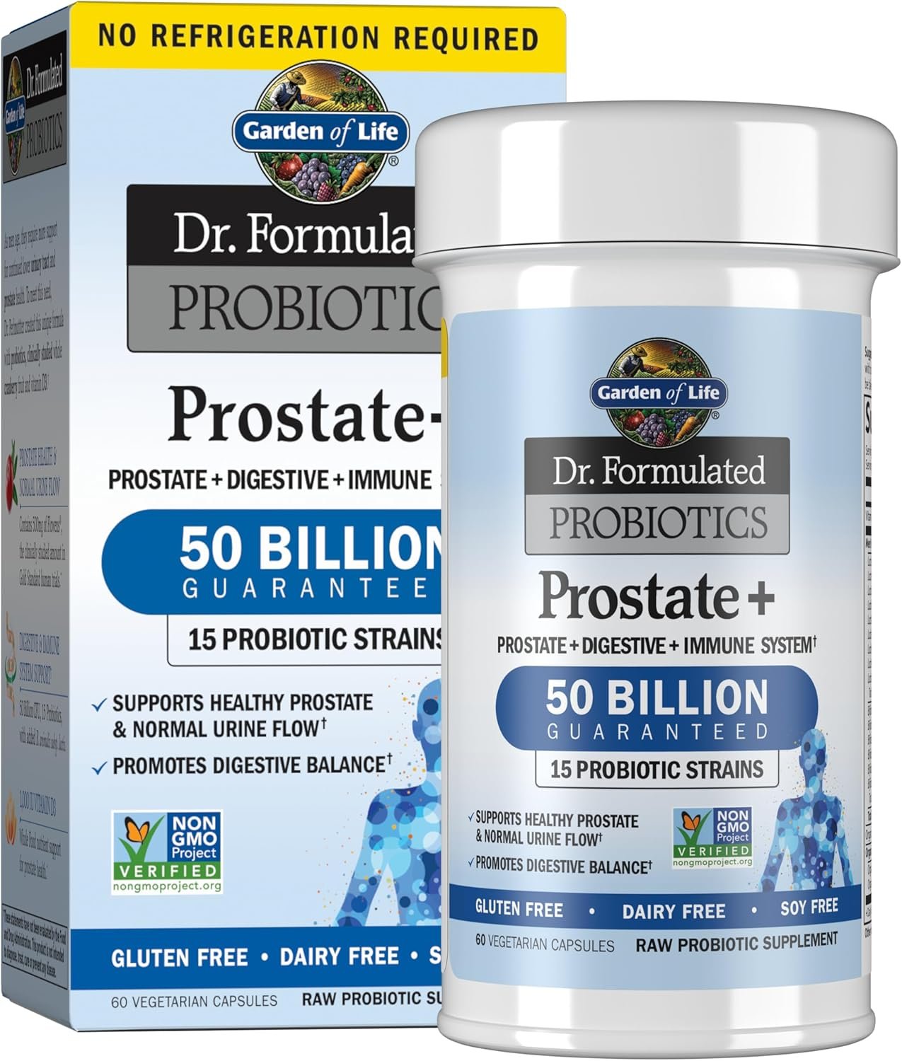garden of life dr. formulated probiotics prostate+ acidophilus and probiotic supports healthy prostate and digestive balance shelf stable gluten, dairy, and soy free 60 vegetarian capsules garden of life dr. formulated probiotics prostate+ acidophilus and probiotic supports healthy prostate and digestive balance shelf stable gluten, dairy, and soy free 60 vegetarian capsules