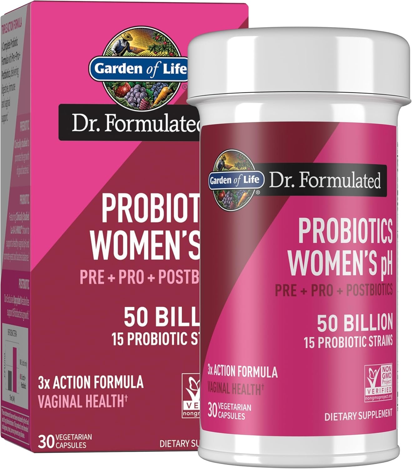 garden of life dr formulated once daily 3 in 1 complete prebiotics, postbiotics & probiotics for women, pre + pro + postbiotic supplement for women’s digestive, immune & vaginal health, 30 day supply garden of life dr formulated once daily 3 in 1 complete prebiotics, postbiotics & probiotics for women, pre + pro + postbiotic supplement for women’s digestive, immune & vaginal health, 30 day supply