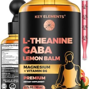 l theanine and gaba supplements | gaba calming with lemon balm extract, l theanine and magnesium with b6 | liquid gaba l theanine supplements | stress relief & relaxation gaba drops