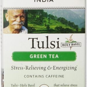 organic india, tea tulsi green organic, 18 count
