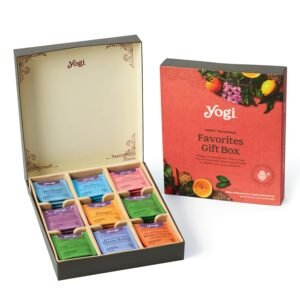 yogi organic tea sampler gift box (45 tea bags) assorted delicious wellness blends 9 favorite herbal, green & black varieties | gift box, 9 favorite, assorted, delicious, wellness teas