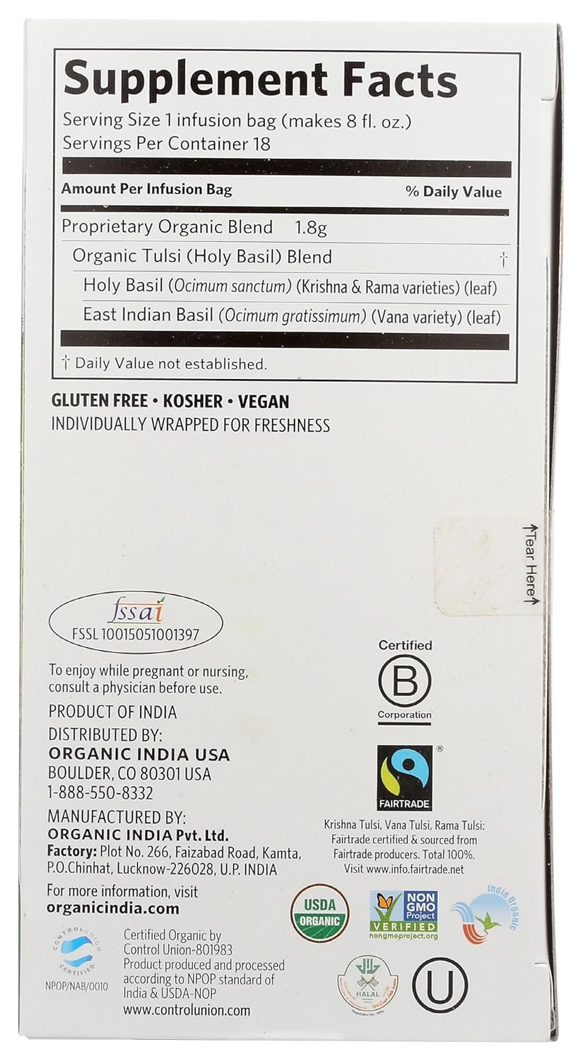 organic india tulsi, original, 18 count box organic india tulsi, original, 18 count box