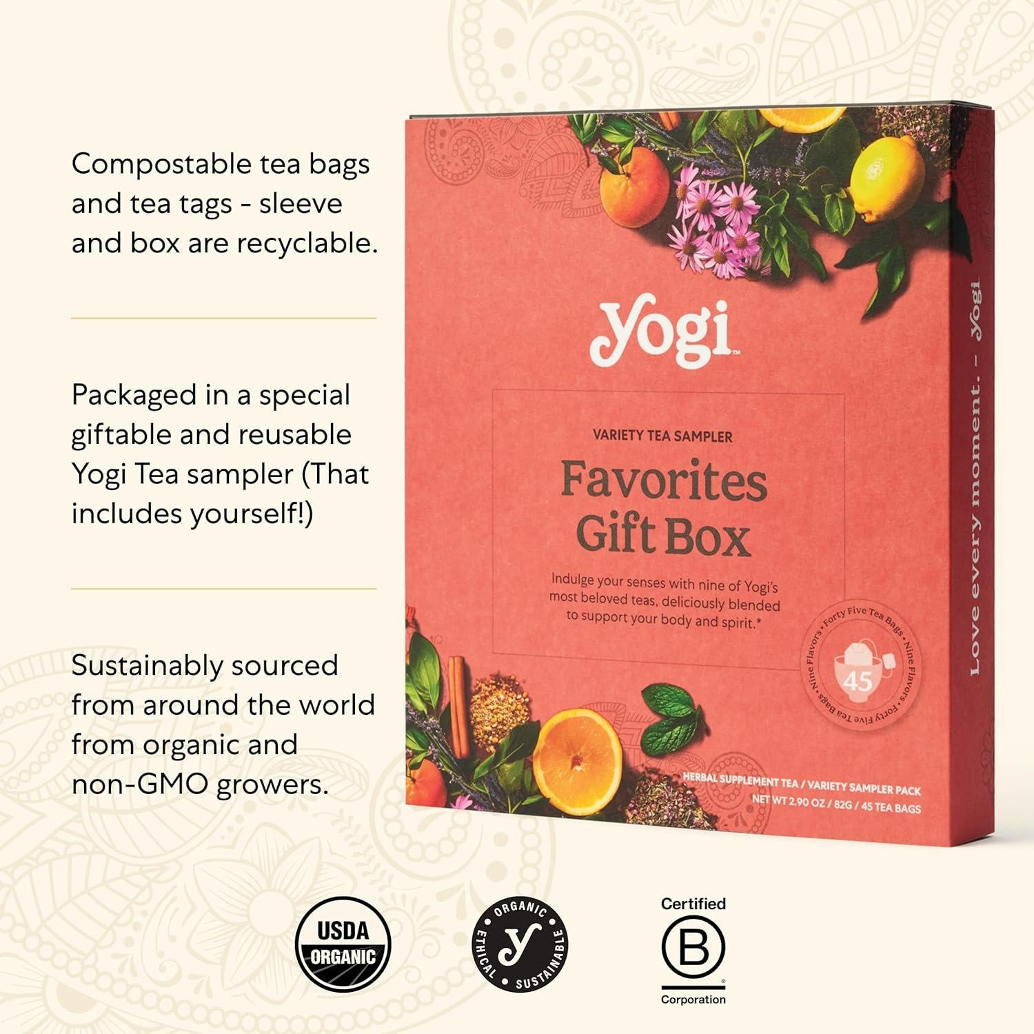 yogi organic tea sampler gift box (45 tea bags) assorted delicious wellness blends 9 favorite herbal, green & black varieties | gift box, 9 favorite, assorted, delicious, wellness teas yogi organic tea sampler gift box (45 tea bags) assorted delicious wellness blends 9 favorite herbal, green & black varieties | gift box, 9 favorite, assorted, delicious, wellness teas