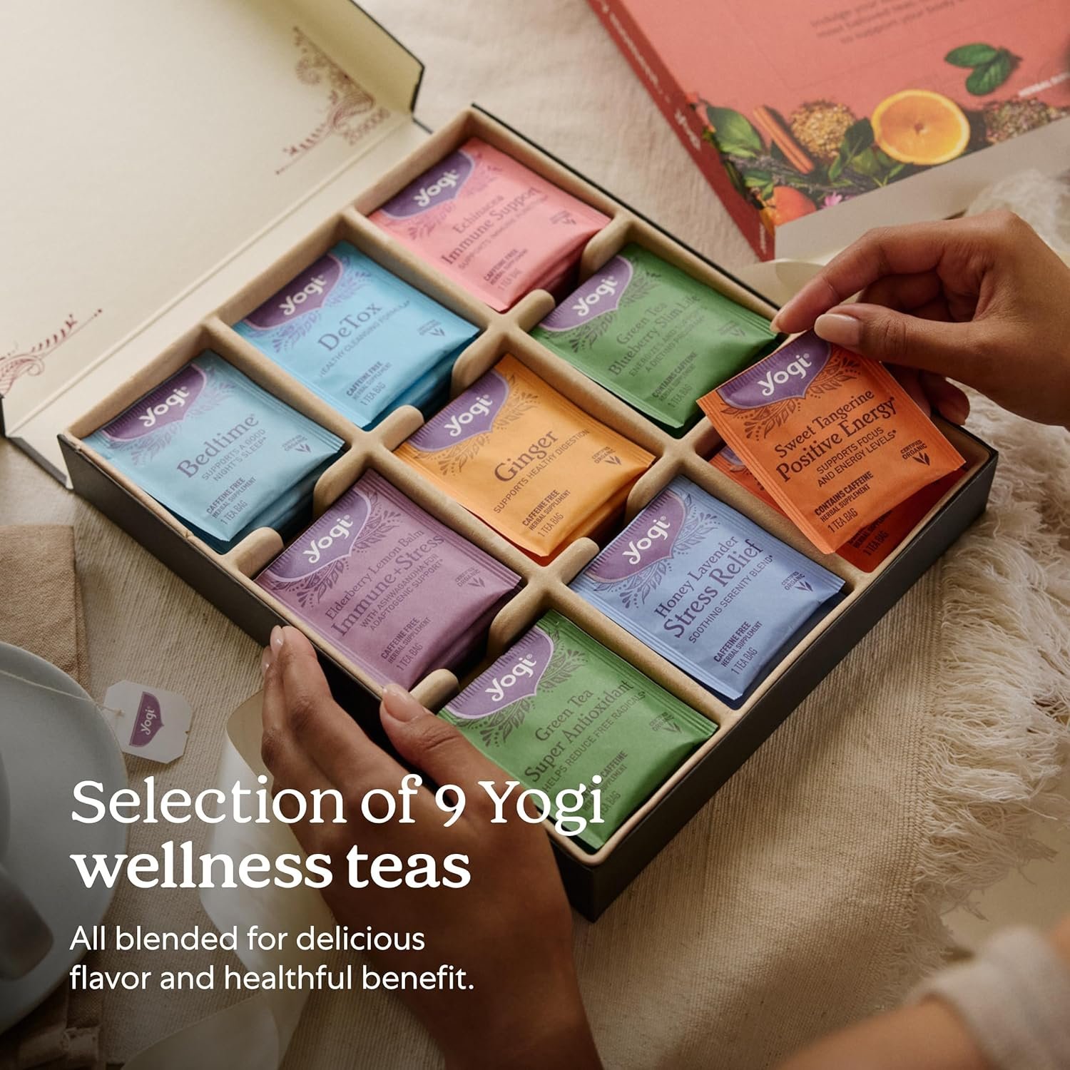 yogi organic tea sampler gift box (45 tea bags) assorted delicious wellness blends 9 favorite herbal, green & black varieties | gift box, 9 favorite, assorted, delicious, wellness teas yogi organic tea sampler gift box (45 tea bags) assorted delicious wellness blends 9 favorite herbal, green & black varieties | gift box, 9 favorite, assorted, delicious, wellness teas