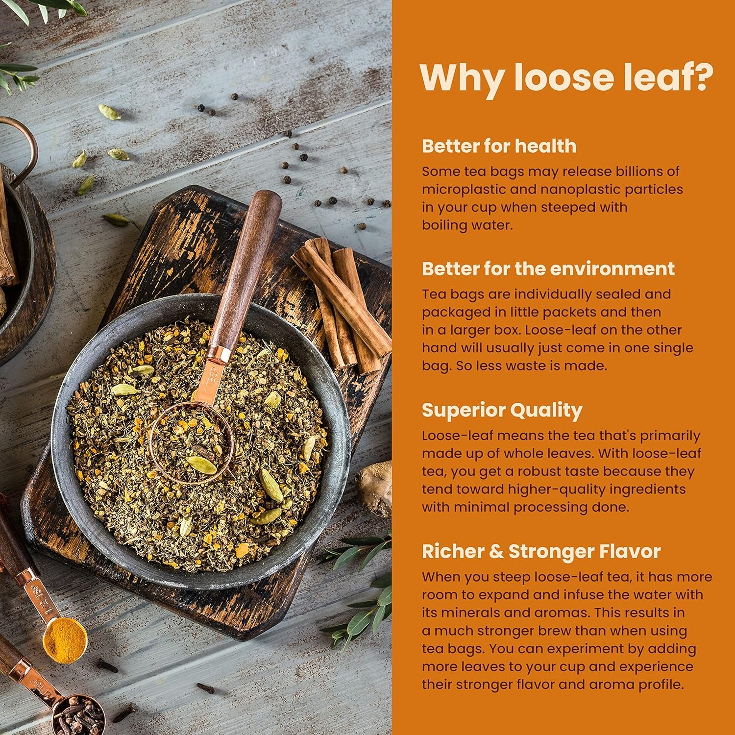 organic turmeric ginger tulsi chai tea | loose leaf | ayurvedic superfood blend | herbal and caffeine free | 55+ cups | ksa kosher | 4 oz organic turmeric ginger tulsi chai tea | loose leaf | ayurvedic superfood blend | herbal and caffeine free | 55+ cups | ksa kosher | 4 oz