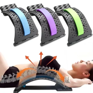 back stretcher multi level adjustable massager waist neck fitness lumbar cervical spine support soothing device stretching yoga