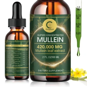 mullein leaf extract drops lung cleanse powerful mullein for immune support,detox & respiratory support herbal supplements